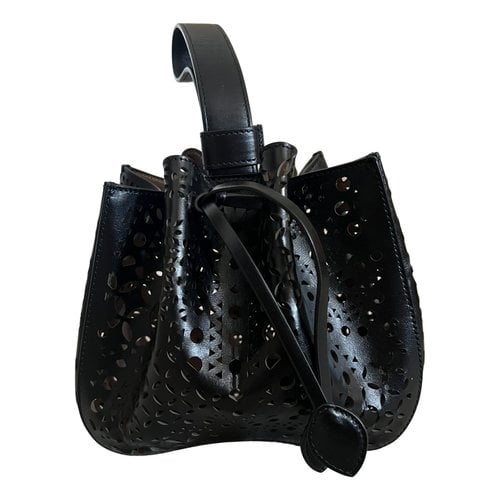 Pre-owned Alaïa Leather Handbag In Black