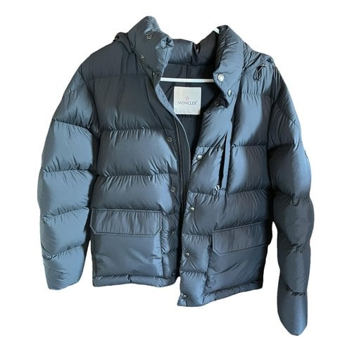 Pre-owned Moncler Hood Jacket In Blue