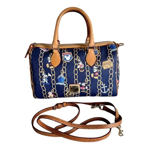 Pre-owned Dooney & Bourke Leather Bowling Bag In Blue