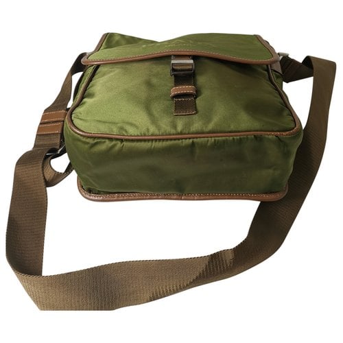 Pre-owned Prada Cloth Crossbody Bag In Green