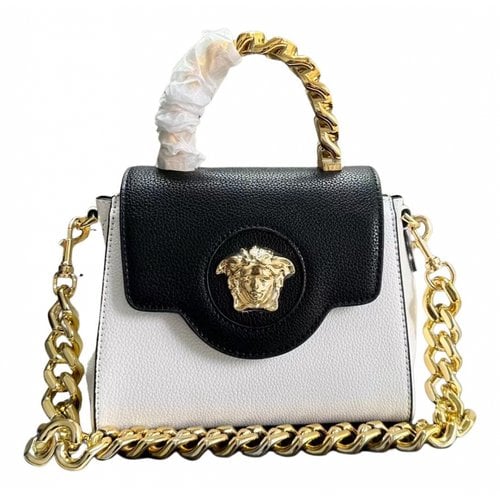 Pre-owned Versace Leather Bag In White