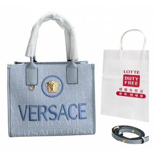 Pre-owned Versace Cloth Bag In Blue