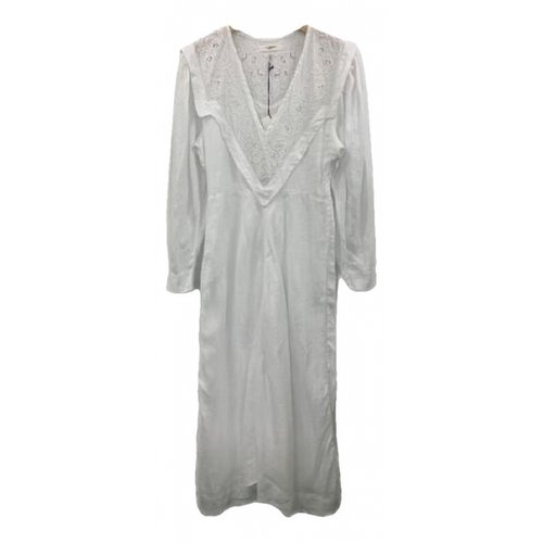 Pre-owned Isabel Marant Étoile Linen Maxi Dress In White