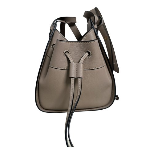 Pre-owned Loewe Hammock Leather Handbag In Grey