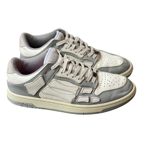 Pre-owned Amiri Leather Trainers In White