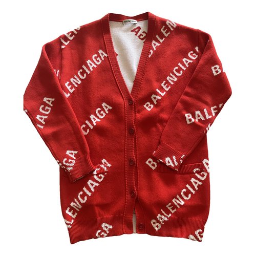 Pre-owned Balenciaga Cardigan In Red