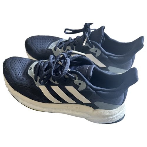 Pre-owned Adidas Originals Leather Trainers In Blue