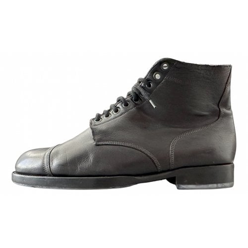 Pre-owned Raparo Pony-style Calfskin Boots In Black