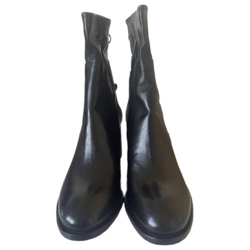 Pre-owned Mjus Leather Boots In Black