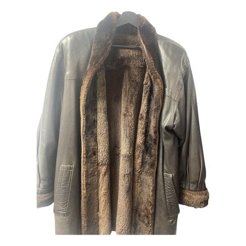 Pre-owned Saint Laurent Faux Fur Coat In Brown