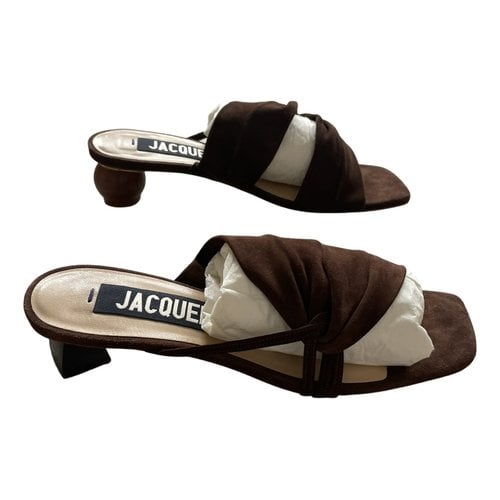 Pre-owned Jacquemus Mules In Brown
