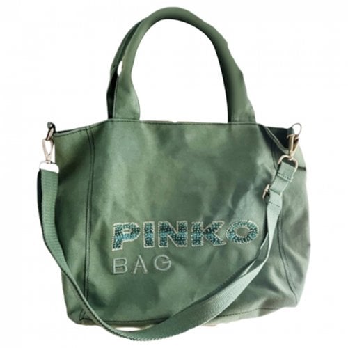 Pre-owned Pinko Cloth Handbag In Green