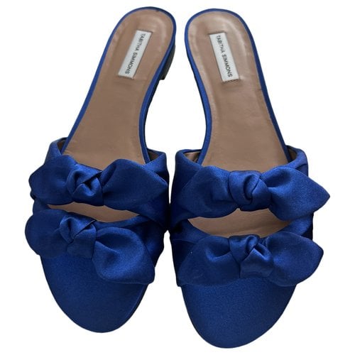 Pre-owned Tabitha Simmons Cloth Mules & Clogs In Blue