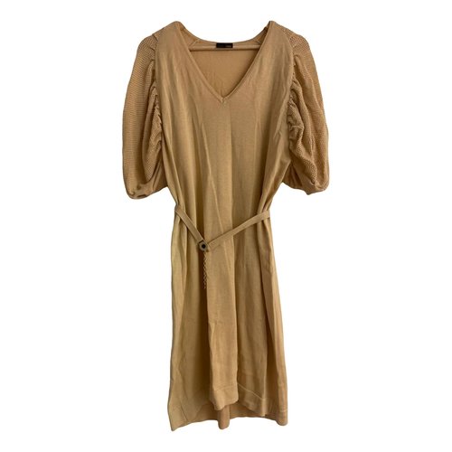 Pre-owned Fendi Mini Dress In Camel