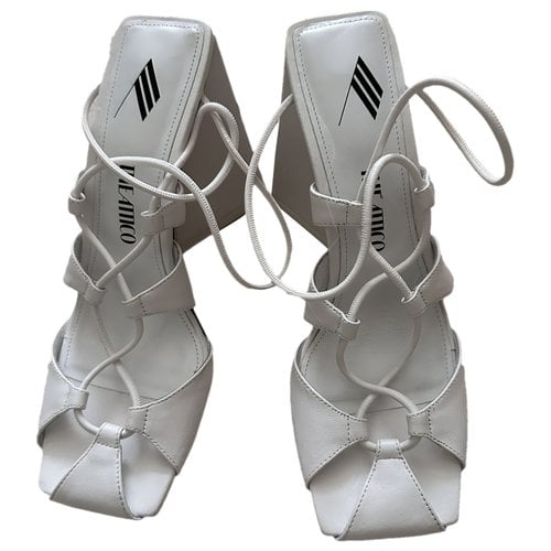 Pre-owned Attico Leather Heels In White