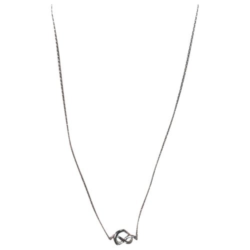 Pre-owned Kate Spade Silver Necklace In White