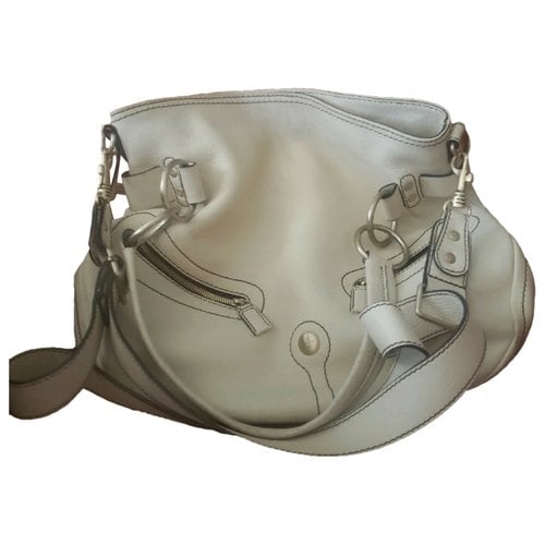Pre-owned Lancel Leather Crossbody Bag In White