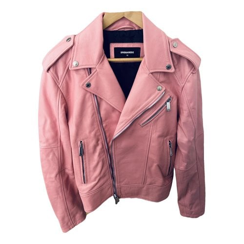Pre-owned Dsquared2 Leather Vest In Pink