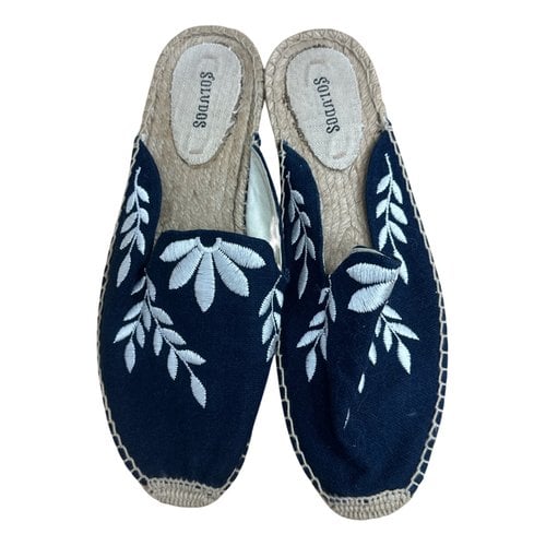 Pre-owned Soludos Cloth Espadrilles In Blue