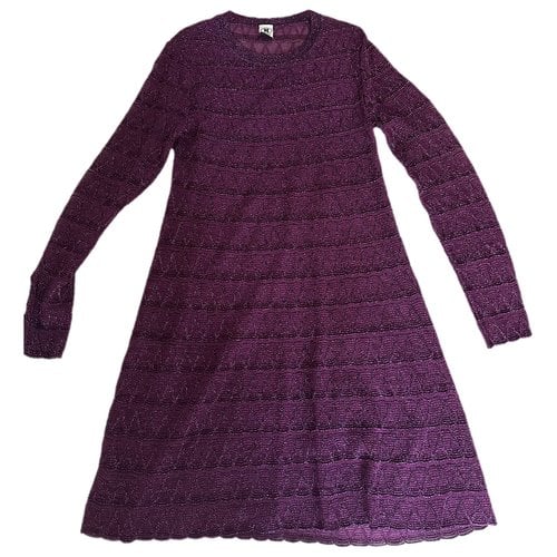 Pre-owned M Missoni Mid-length Dress In Purple