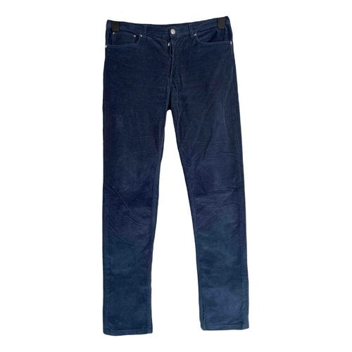 Pre-owned Apc Trousers In Blue