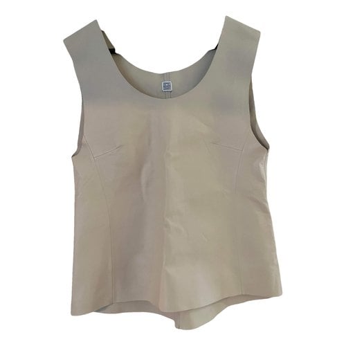 Pre-owned Totême Leather Top In Beige