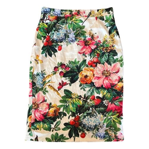 Pre-owned Dolce & Gabbana Silk Mid-length Skirt In Multicolour