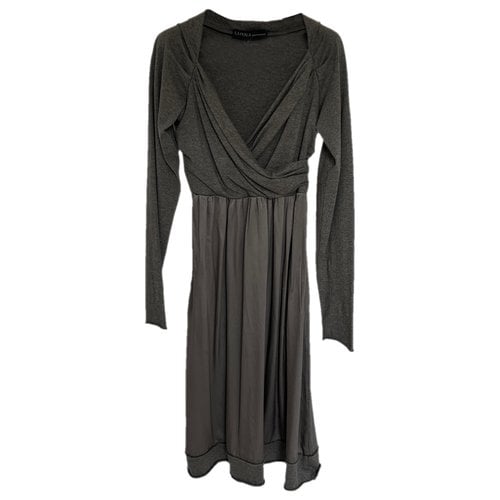 Pre-owned La Perla Silk Mid-length Dress In Beige