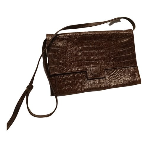 Pre-owned Enrico Coveri Leather Handbag In Brown