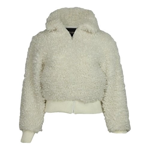 Pre-owned Maje Jacket In White