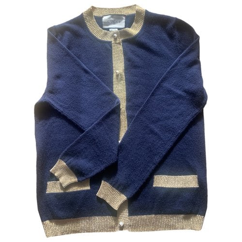 Pre-owned Gucci Cashmere Short Vest In Blue