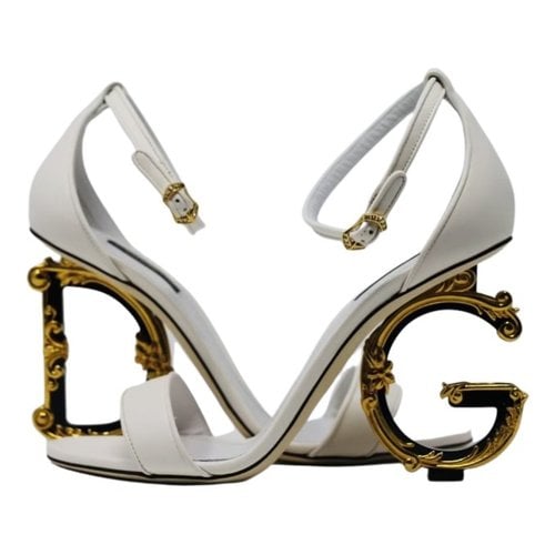 Pre-owned Dolce & Gabbana Leather Heels In White