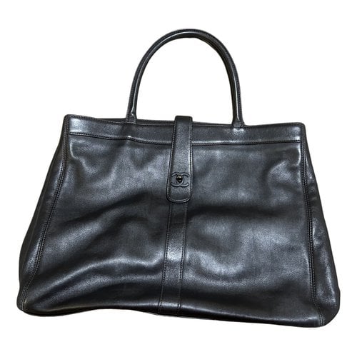 Pre-owned Chanel Executive Leather Tote In Black
