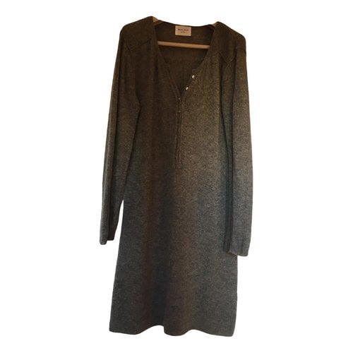 Pre-owned Bella Jones Wool Mid-length Dress In Grey