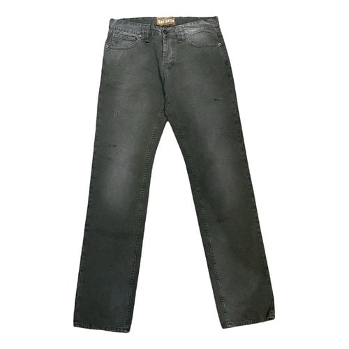 Pre-owned Galliano Straight Jeans In Green