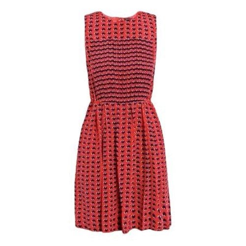 Pre-owned Marc By Marc Jacobs Silk Mini Dress In Red