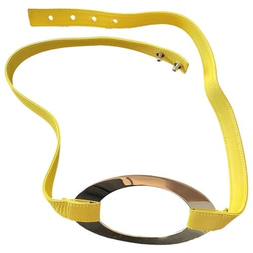 Pre-owned Marni Leather Belt In Yellow