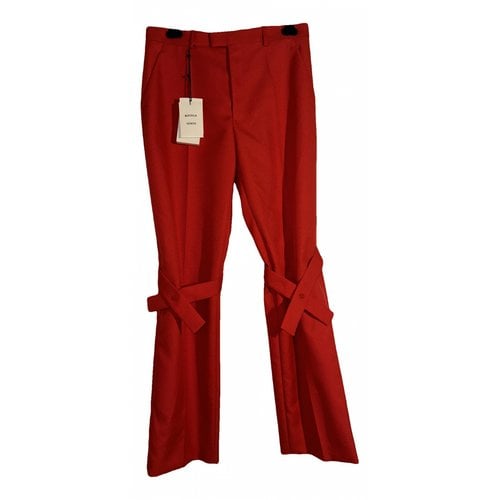 Pre-owned Bottega Veneta Trousers In Red