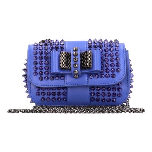 Pre-owned Christian Louboutin Sweet Charity Leather Handbag In Blue