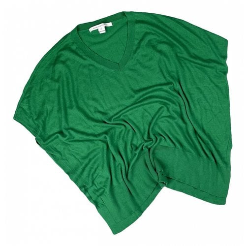 Pre-owned Diane Von Furstenberg Silk Vest In Green