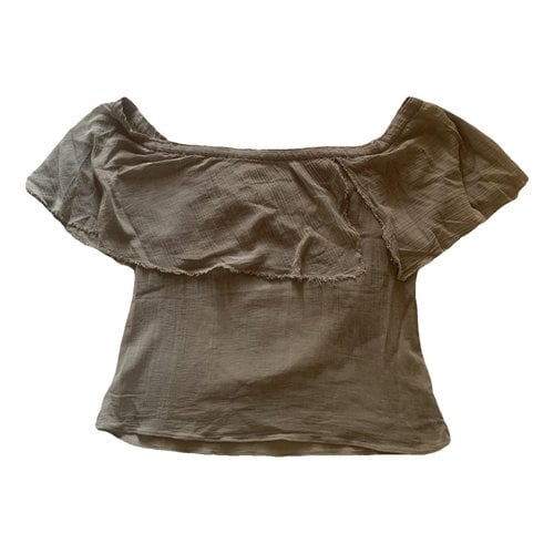Pre-owned Miu Miu Linen Shirt In Grey