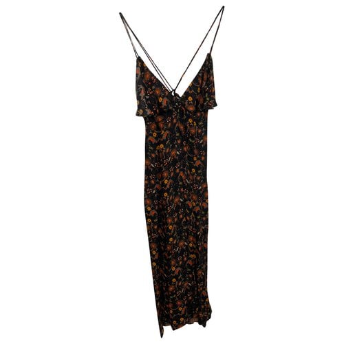 Pre-owned Isabel Marant Silk Maxi Dress In Brown