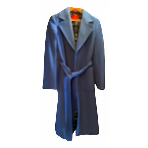 Pre-owned Max & Co Wool Coat In Turquoise
