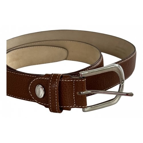Pre-owned Longchamp Leather Belt In Brown
