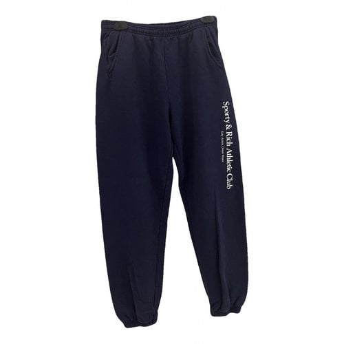 Pre-owned Sporty And Rich Trousers In Blue