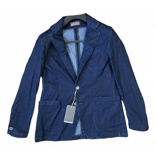 Pre-owned Canali Vest In Blue