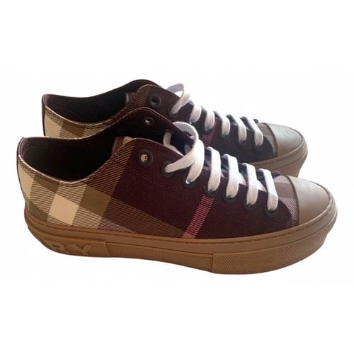 Pre-owned Burberry Cloth Trainers In Multicolour