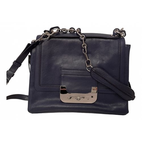 Pre-owned Diane Von Furstenberg Leather Handbag In Blue