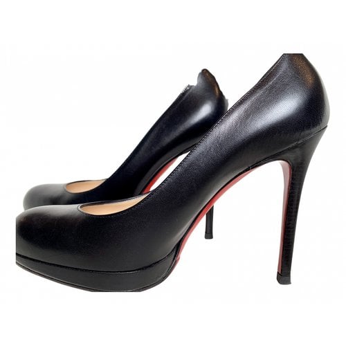 Pre-owned Christian Louboutin Simple Pump Leather Heels In Black