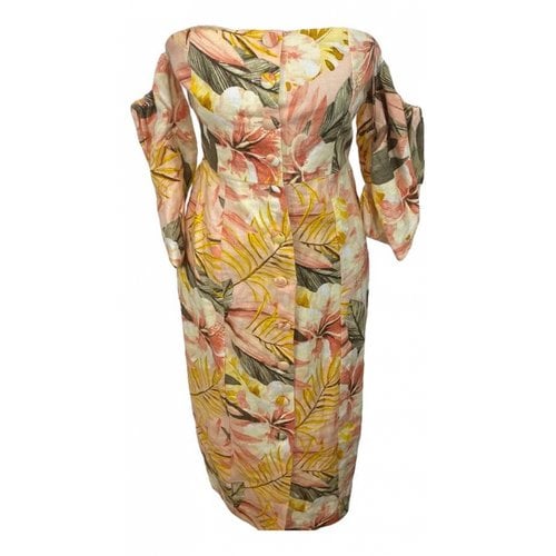 Pre-owned Joie Linen Mid-length Dress In Multicolour